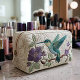 Bolsa de Maquillaje Acolchada Hummingbird Bloom